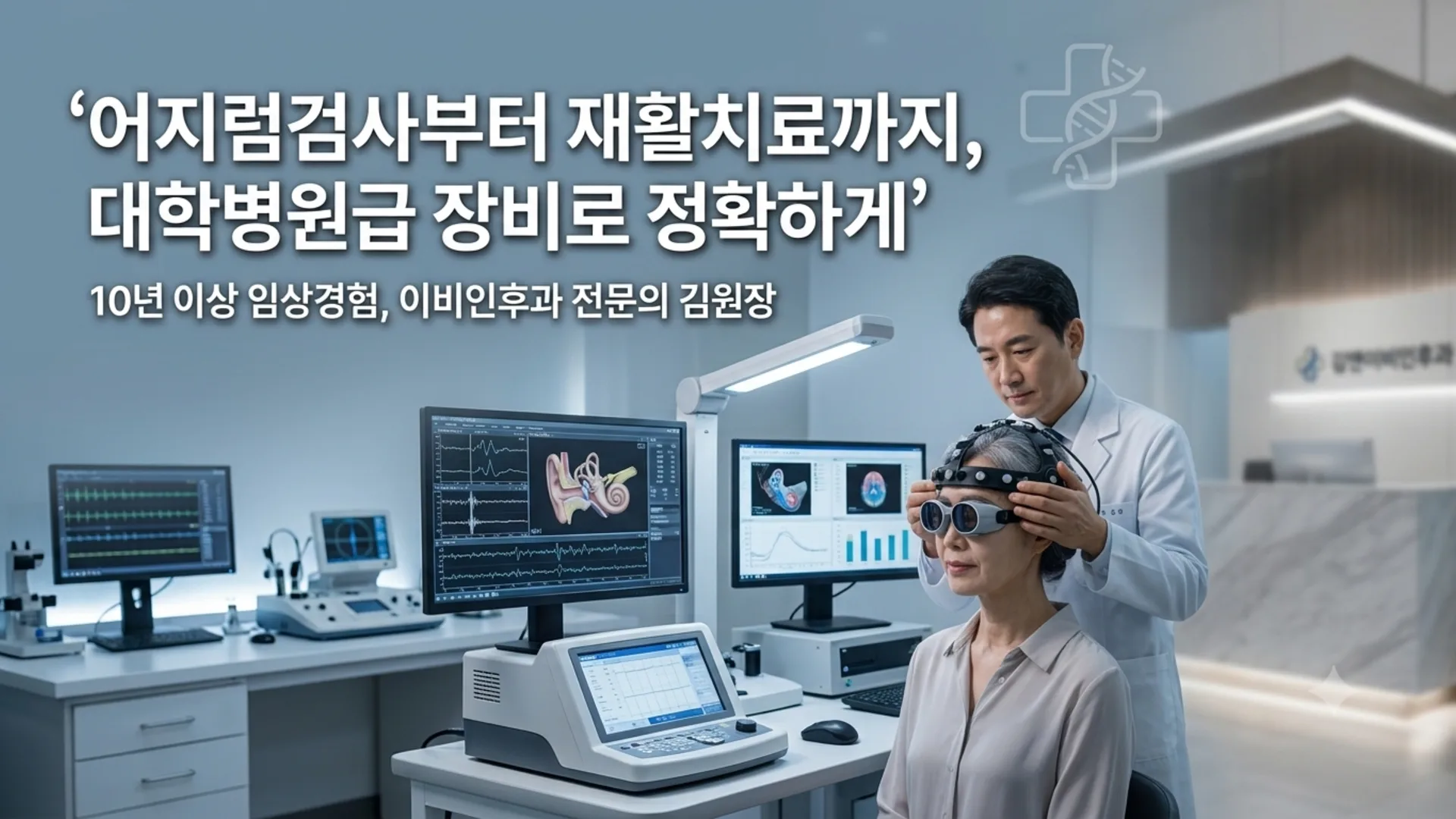 어지럼 전문클리닉, 수면 전문클리닉, 이명 전문클리닉, 비염 전문클리닉, 수액 전문클리닉 진료 이미지